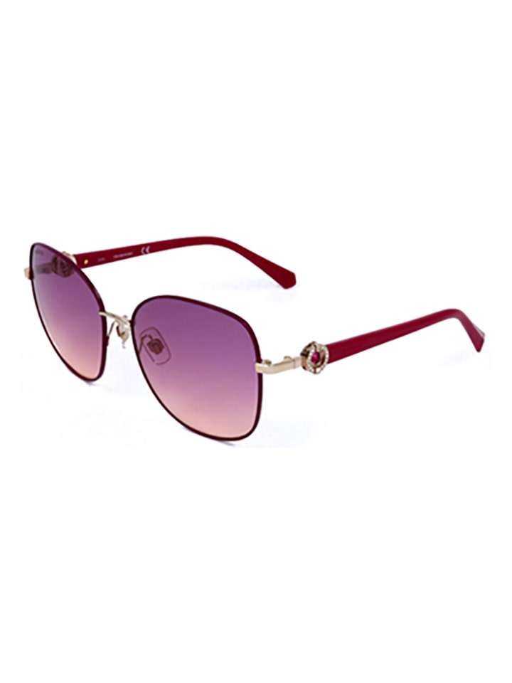 Swarovski Damen-Sonnenbrille in Pink-Gold/ Lila günstig kaufen 58