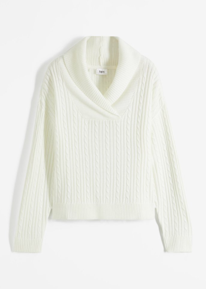 Pullover mit V-Ausschnitt und Seitenschlitzen