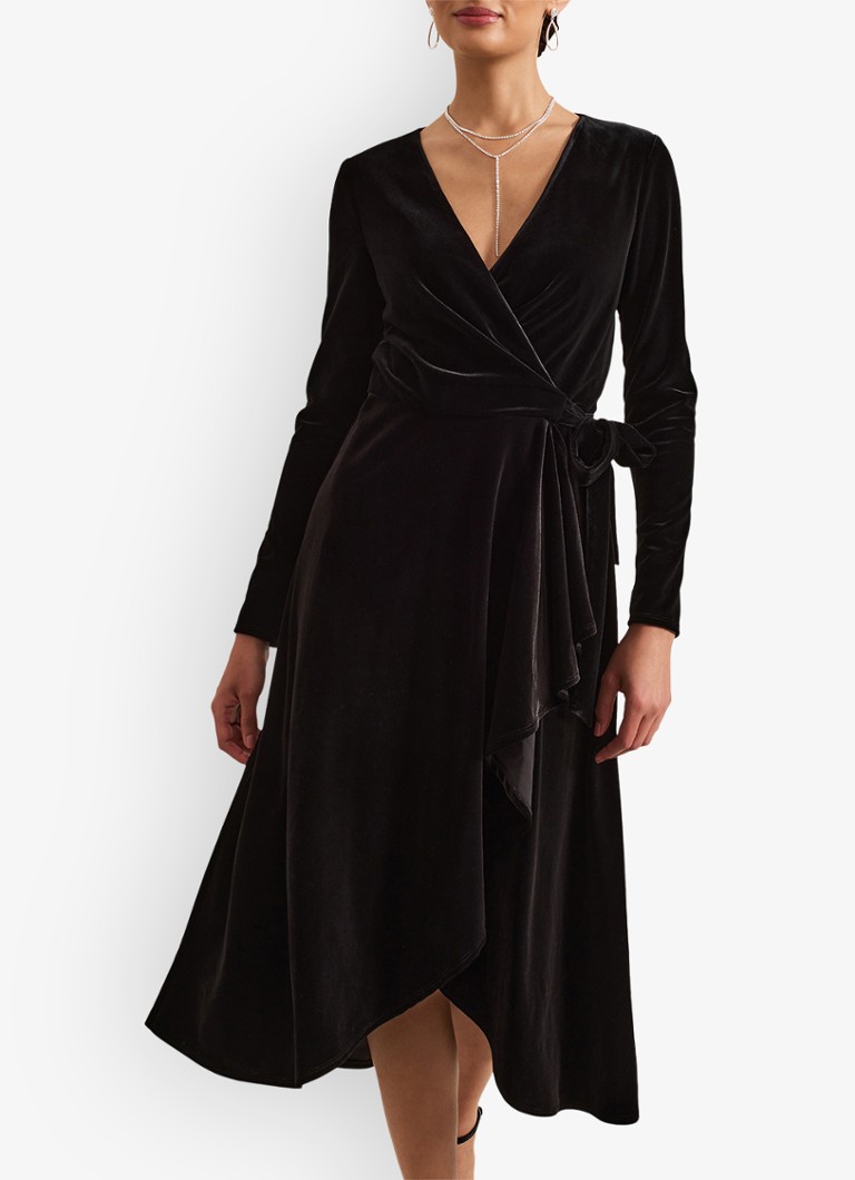 Vestido midi envelope de veludo Julia da Phase Eight