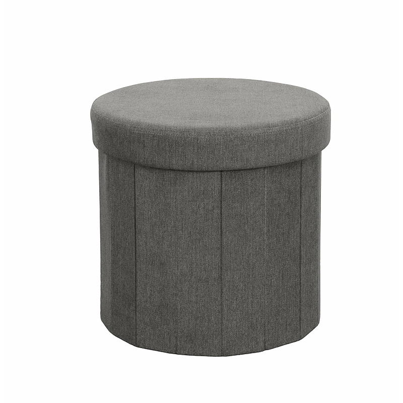 Home Puff m/oppbevaring ø 38x38 cm sammenleggbar grå