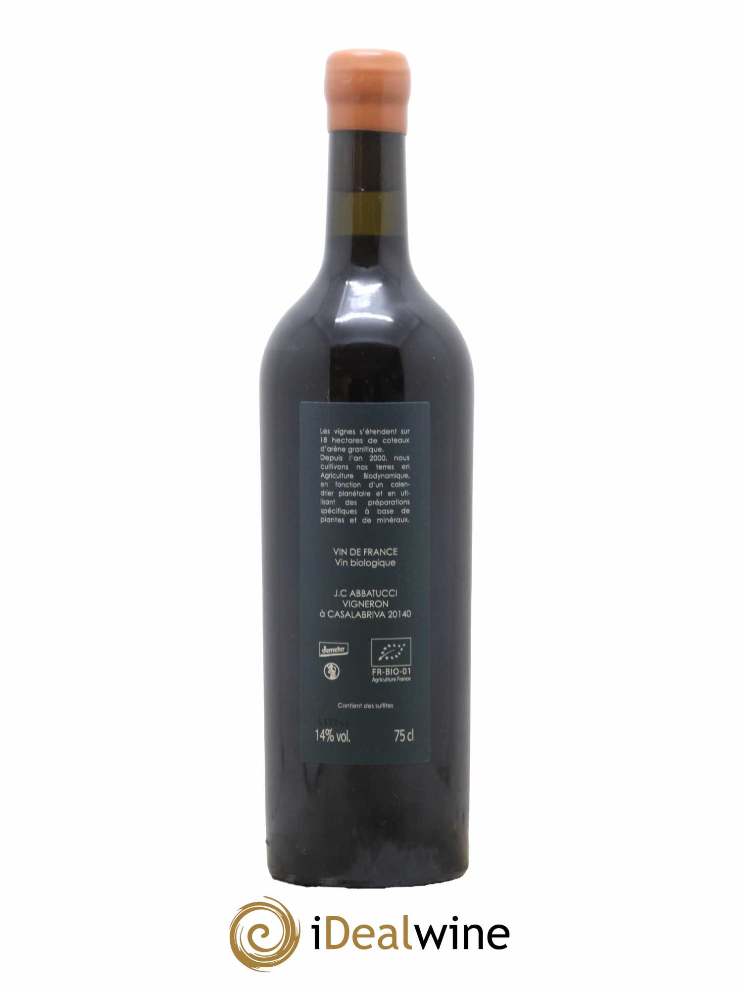 Vin de Corse Ministre Impérial Cuvée Collection Comte Abbatucci (Domaine)  2017 - Lot de 1 Bouteille