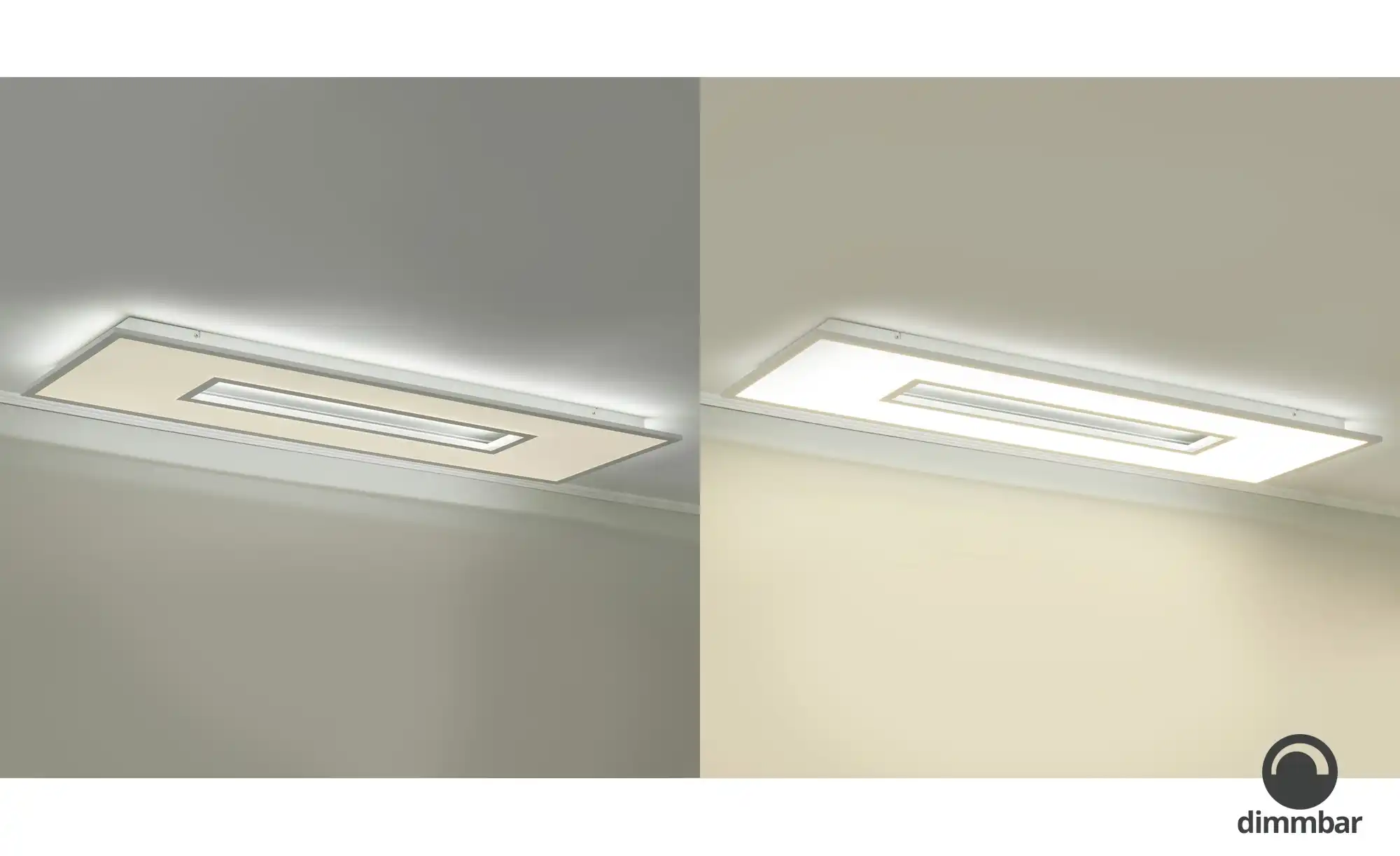 Paul Neuhaus LED-Deckenleuchte, 1-flammig, Weiß mit Backlight