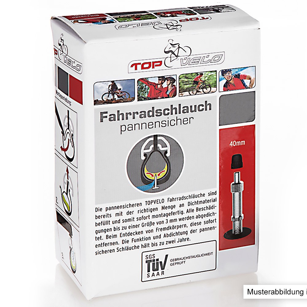 TOP VELO pannensicherer Fahrradschlauch, 28