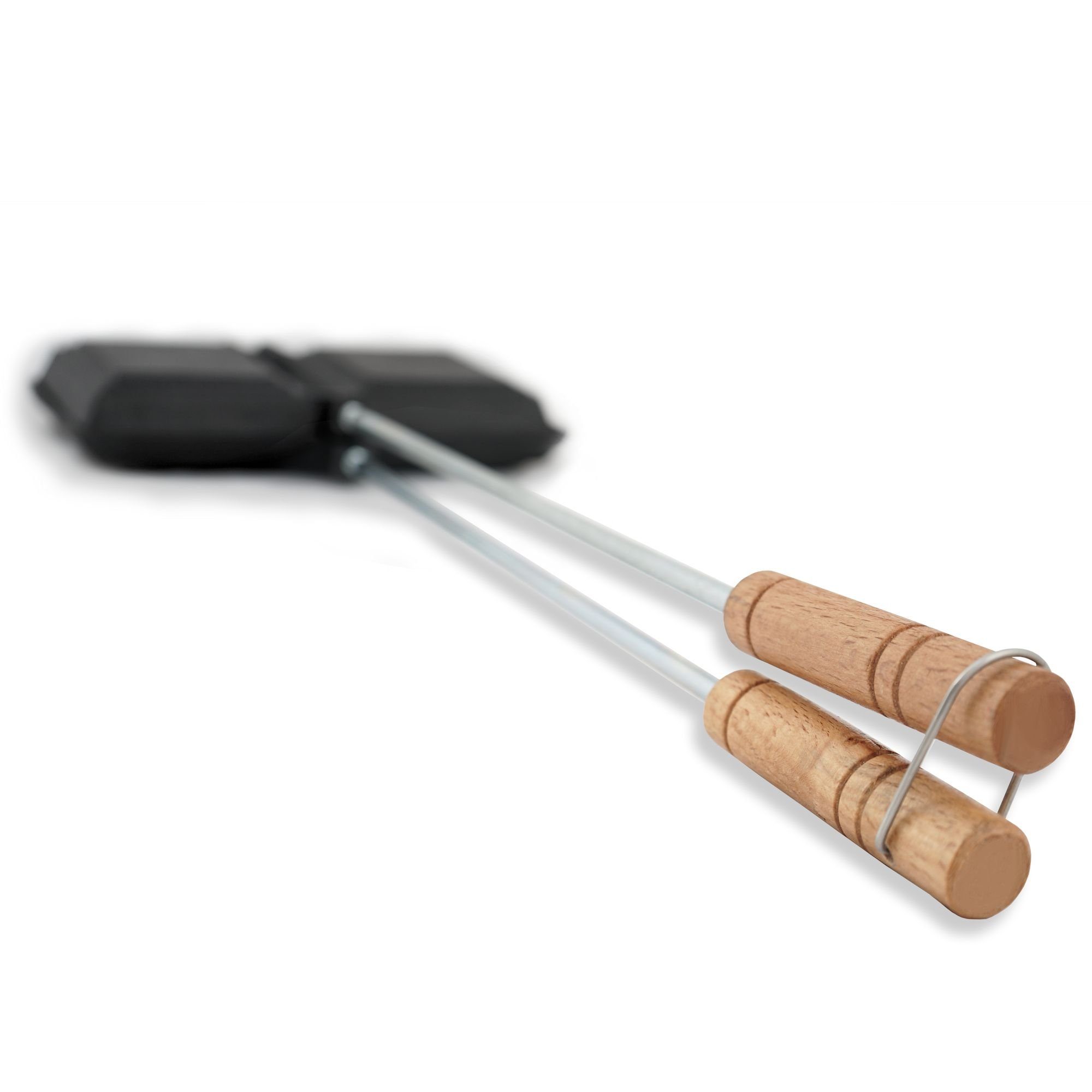 BBQ-Toro Sandwichmaker Waffeleisen, Sandwicheisen, Gusseisen Doppelform, schwarz
