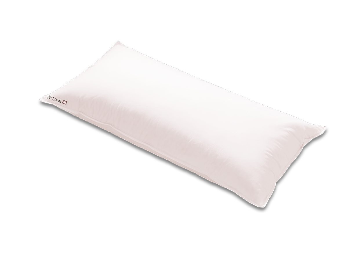 Daunenkissen Daunenkopfkissen „Kissen de Luxe 60“ Soft, Sanders Kauffmann, Füllung: 60% Gänsedaunen, 40% Gänsefedern, Seitenschläfer, Rückenschläfer, Bauchschläfer, Soft