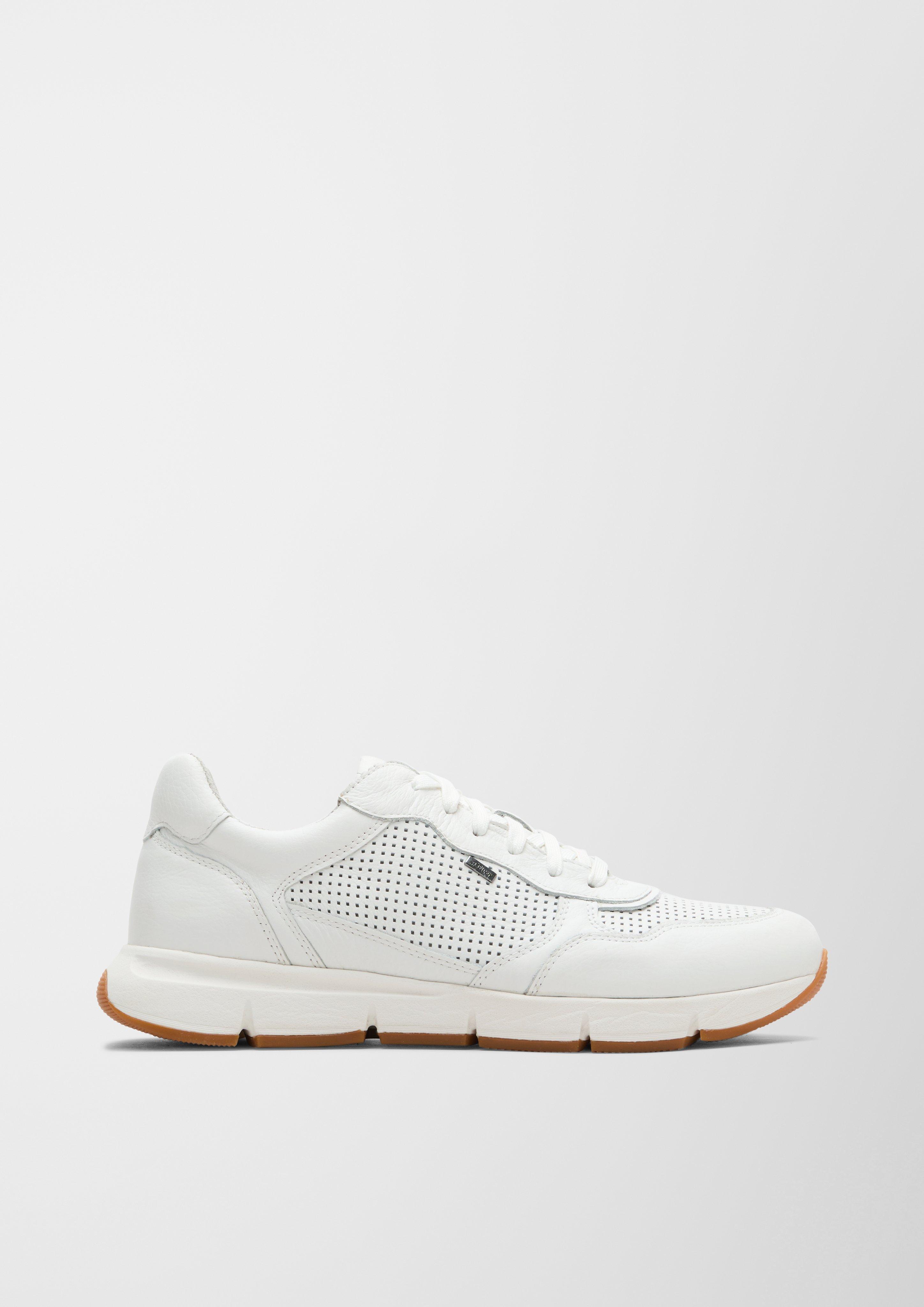 Perforierte Ledersneaker  6007683-102