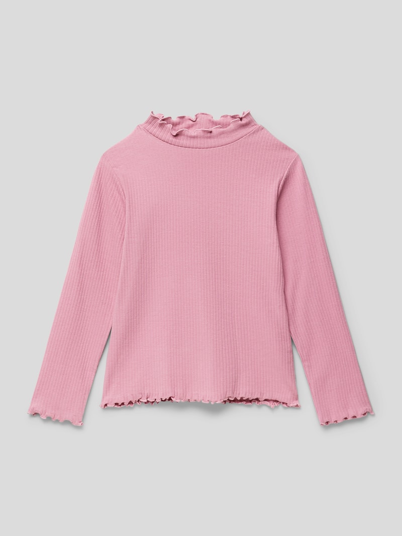 Longsleeve mit Muschelsaum in altrosa