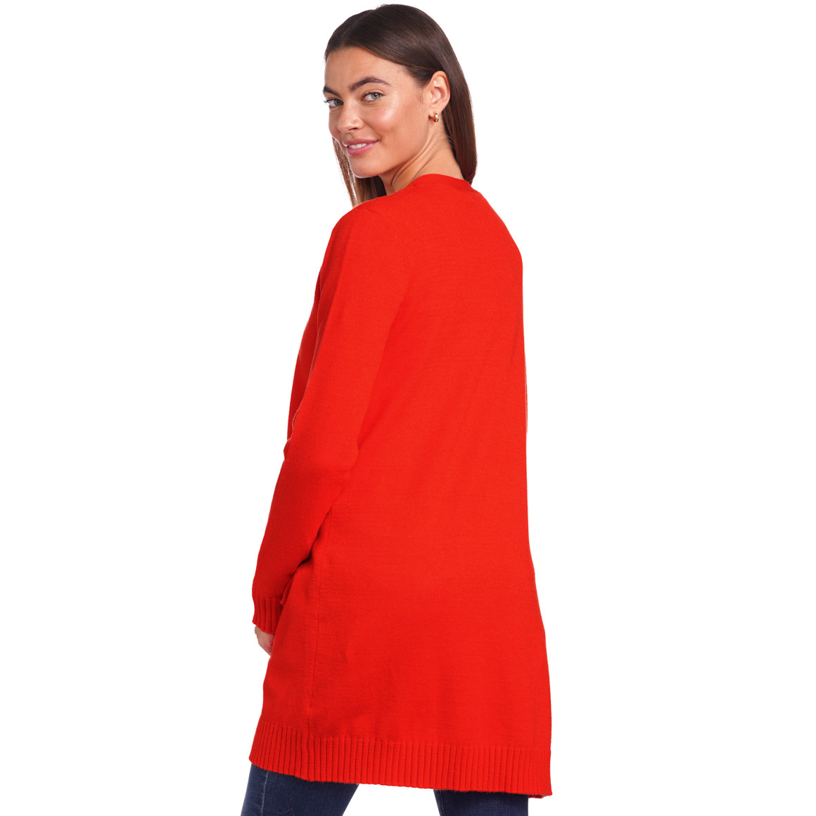 Damen Strickjacke mit zwei Einschubtaschen