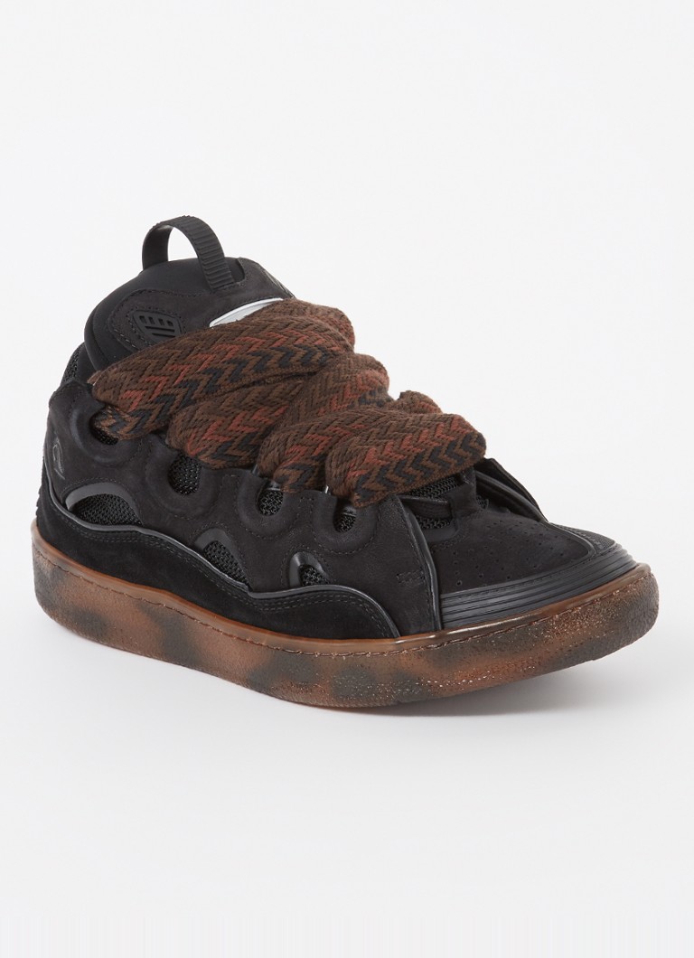 Buty sportowe Lanvin Curb ze skóry cielęcej z detalami z siateczki.