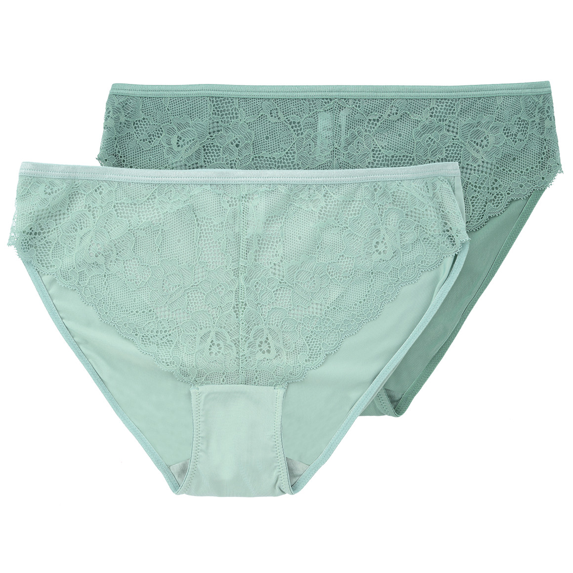 2 Damen Slips mit Spitze