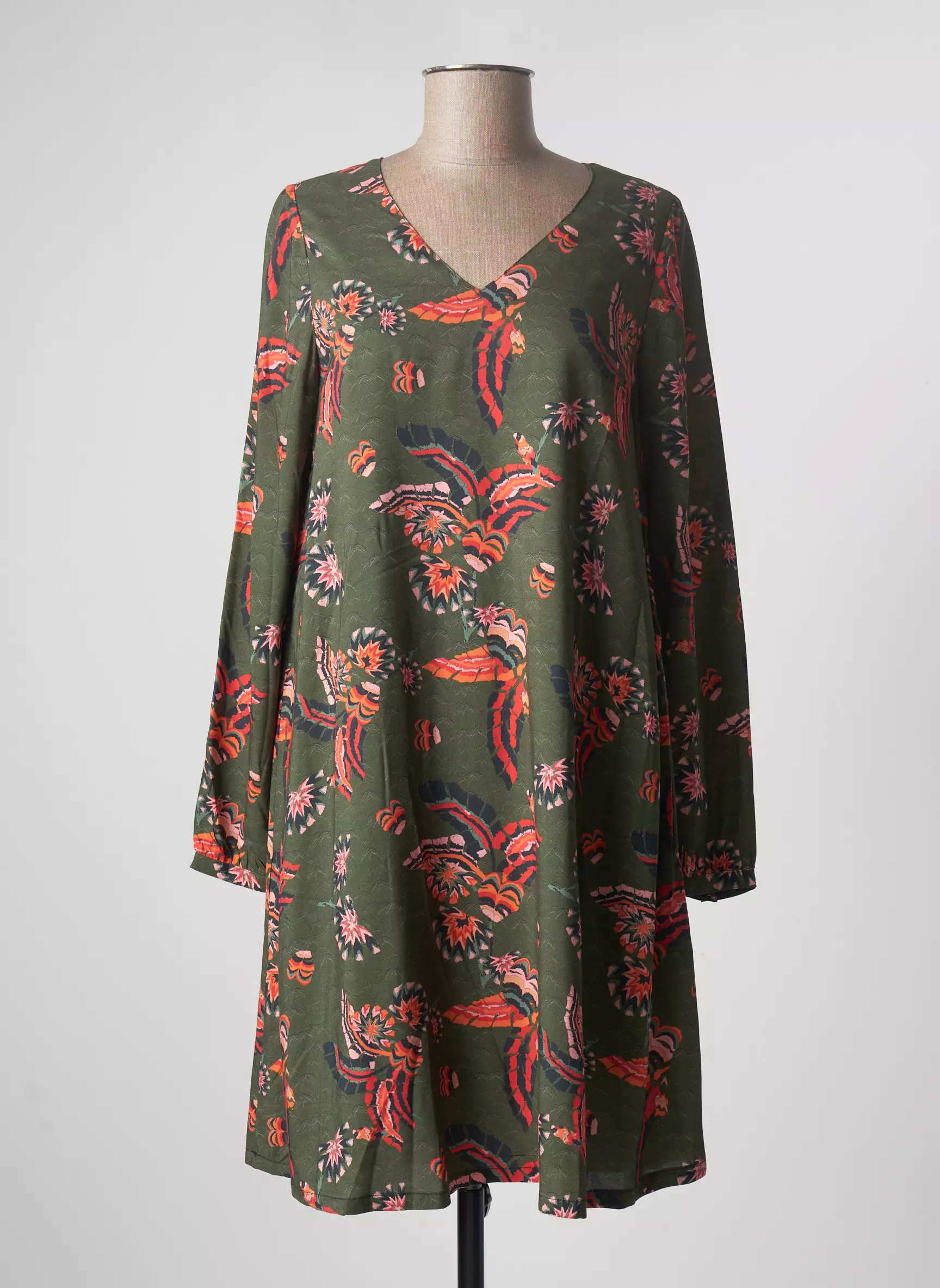 La Fiancee Robes Mi Longues Femme couleur vert