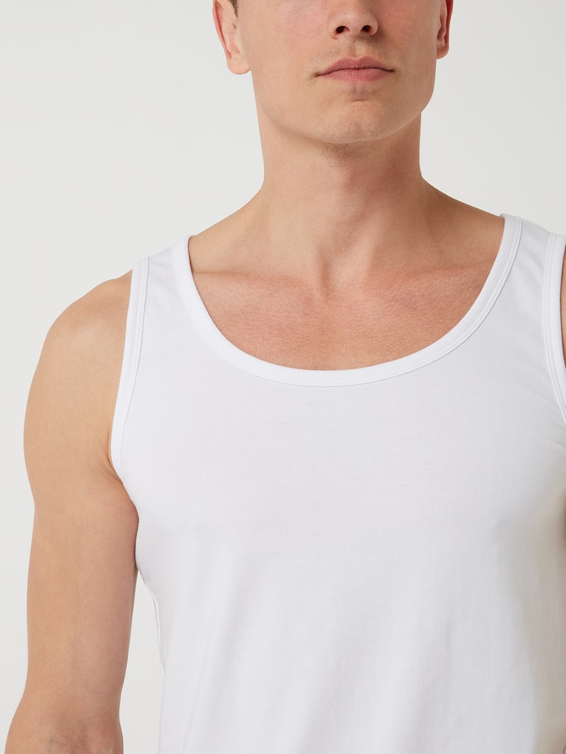 Tanktop mit Stretch-Anteil im 2er-Pack in weiß
