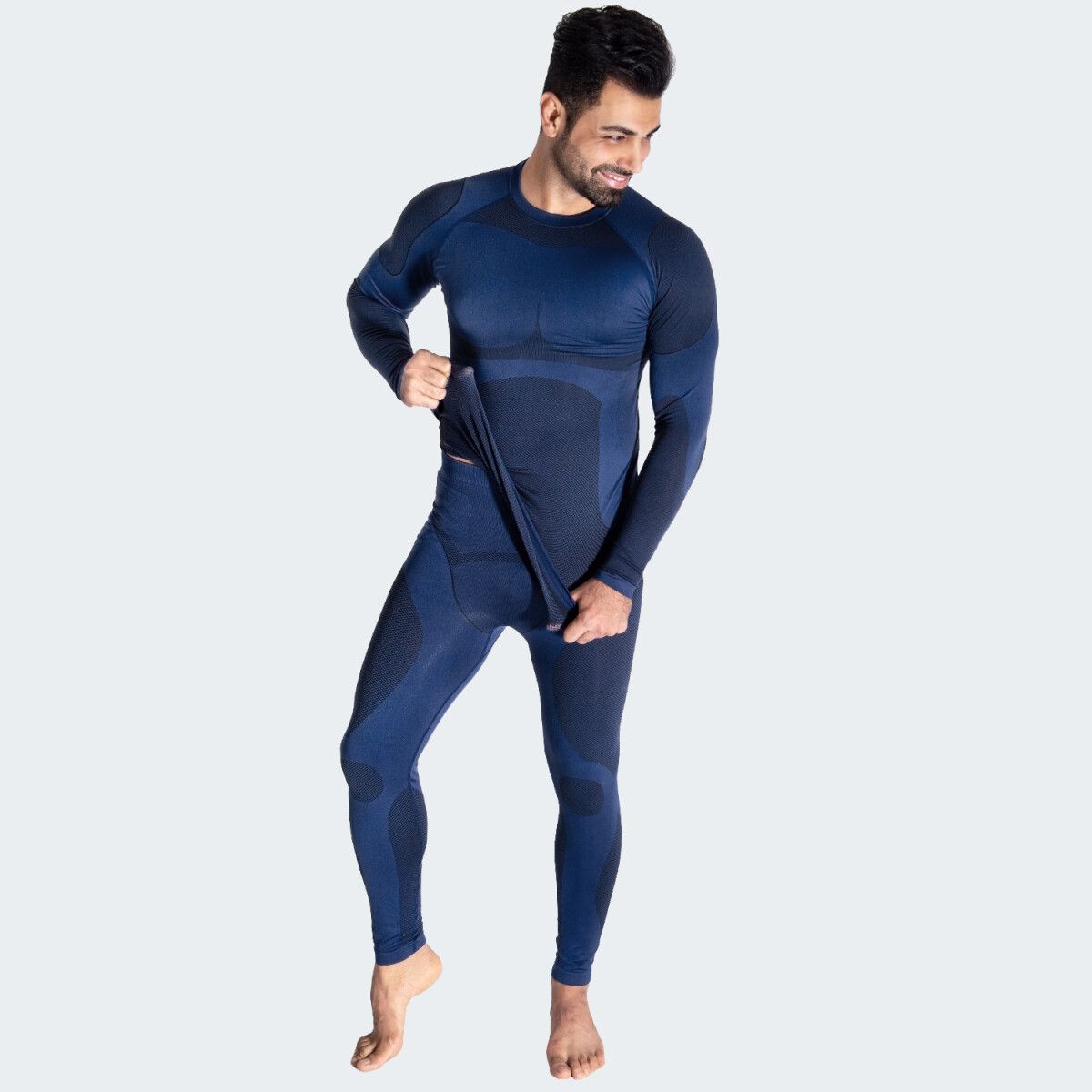 Black Snake Python Navy Herren Funktionsunterwäsche Set