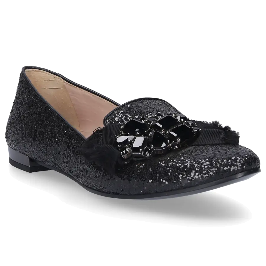 Miu Miu - Loafer Glitter - schwarz