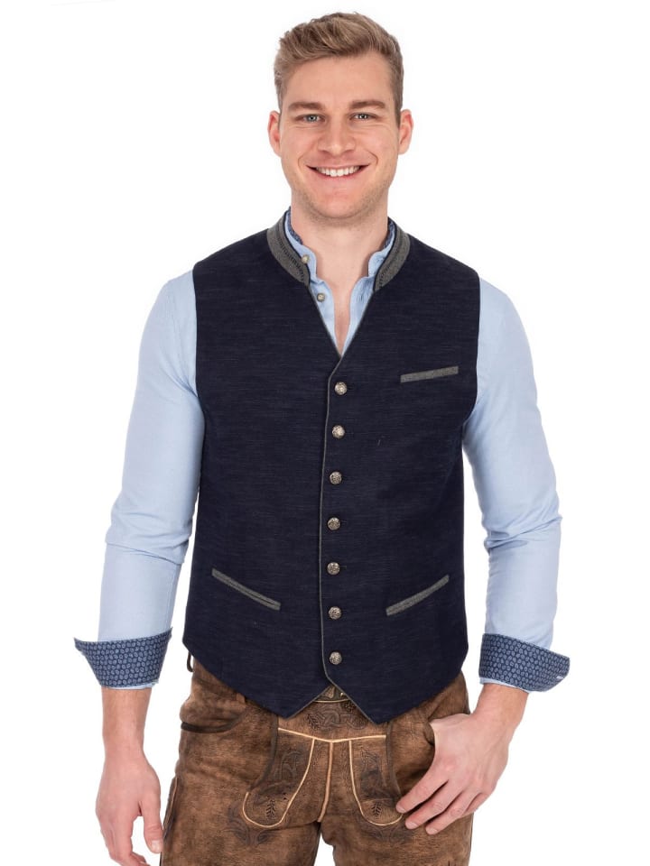 Spieth & Wensky Weste DIEGO in dunkelblau günstig kaufen
