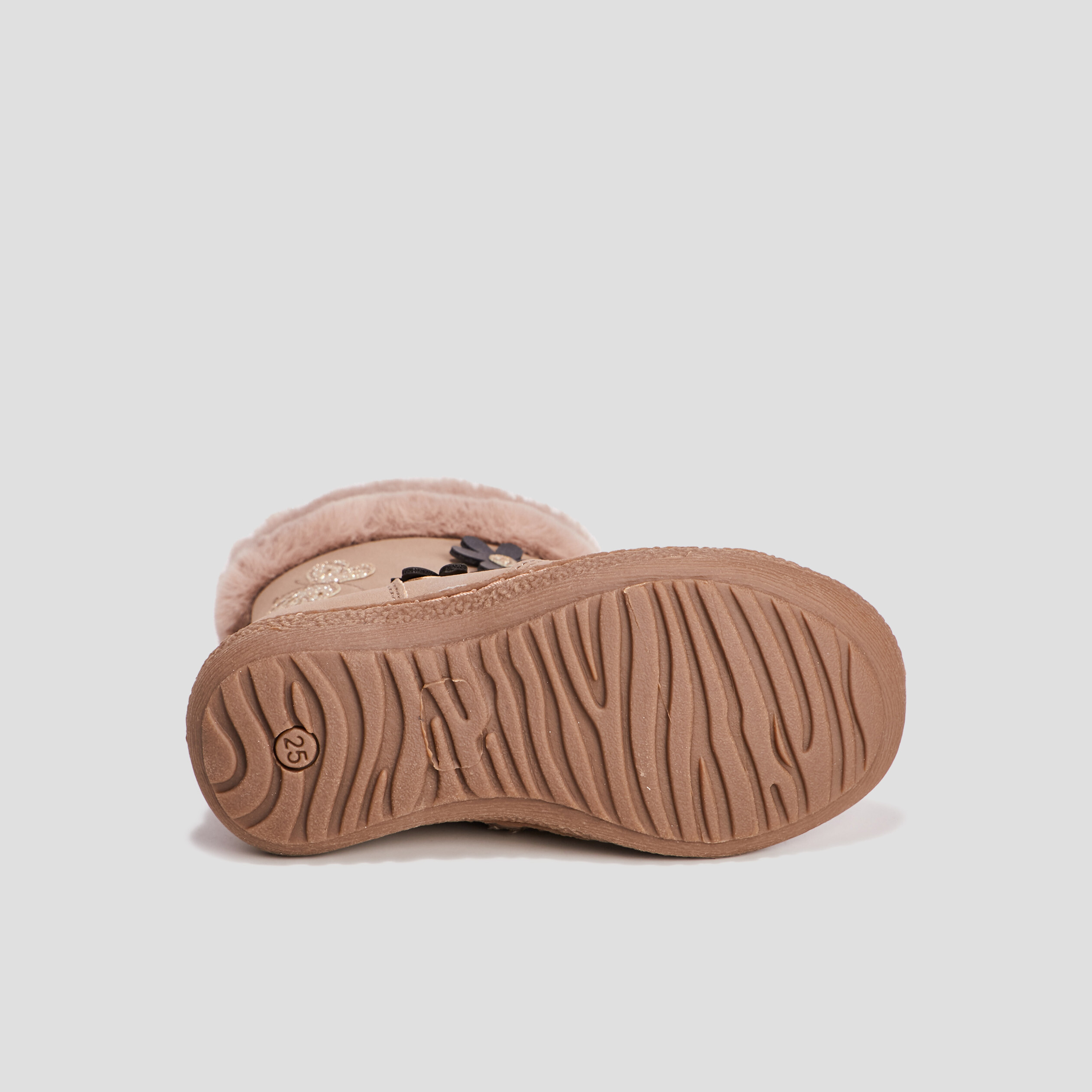 Bottes avec fausse fourrure sable fille | La Halle