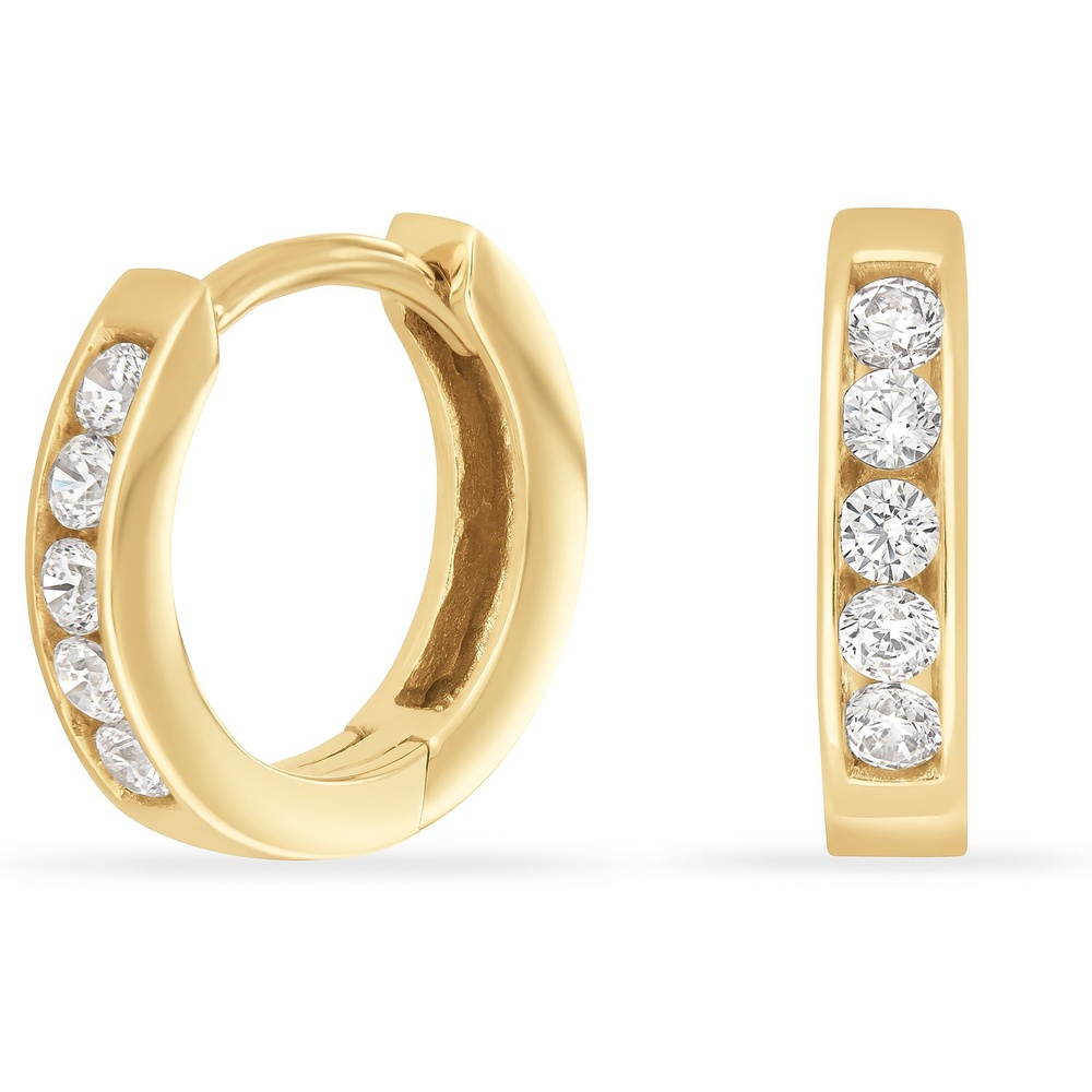 FAVS Créoles 375 Or jaune Boucles d'oreilles