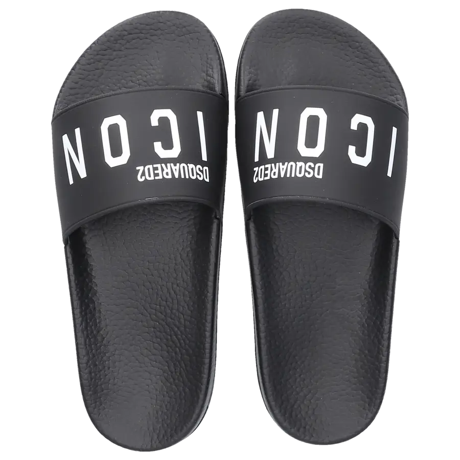 Dsquared2 - Badeschuhe ICON Gummi - schwarz