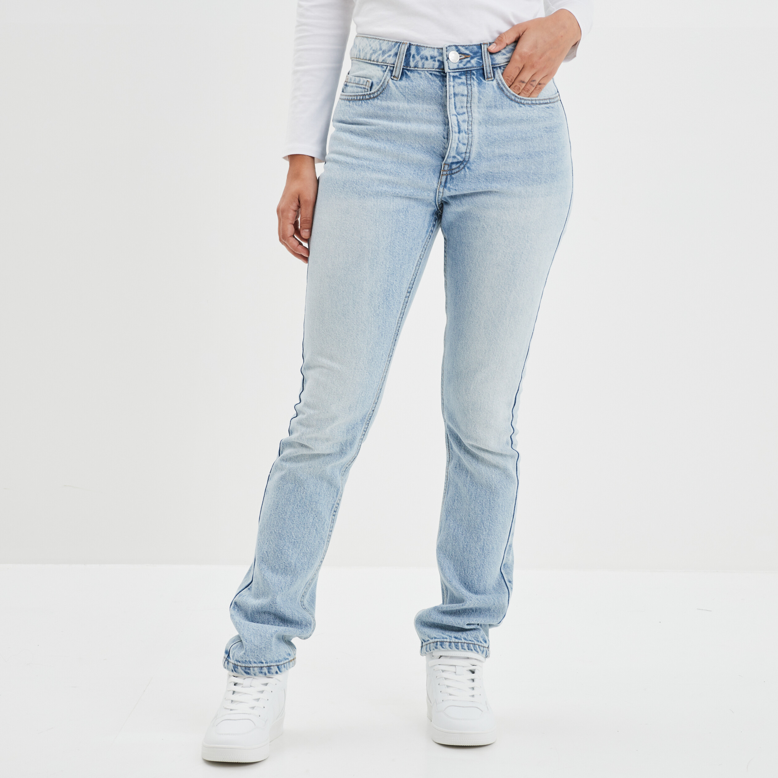 Jeans slim 5 poches Creeks denim double stone femme | La Halle
