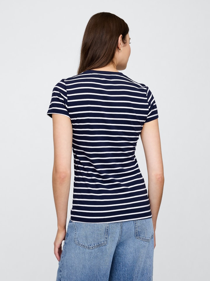 GAP 2er-Set: Shirts in Dunkelblau/ Weiß günstig kaufen