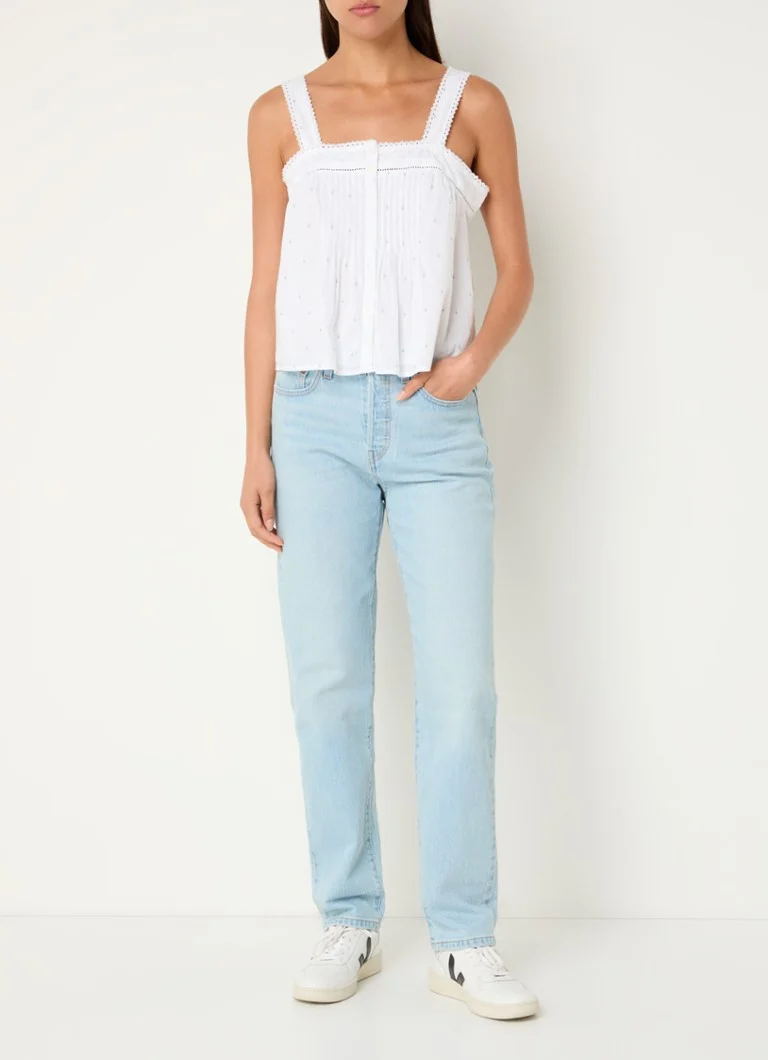 Blugi Levi's 501 cu talie înaltă, croială slim fit, ușori