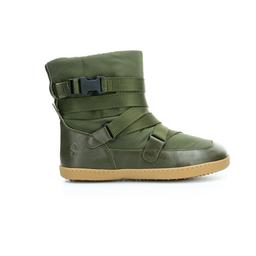 Shapen Frosty Olive grüne Winterbarfußschuhe