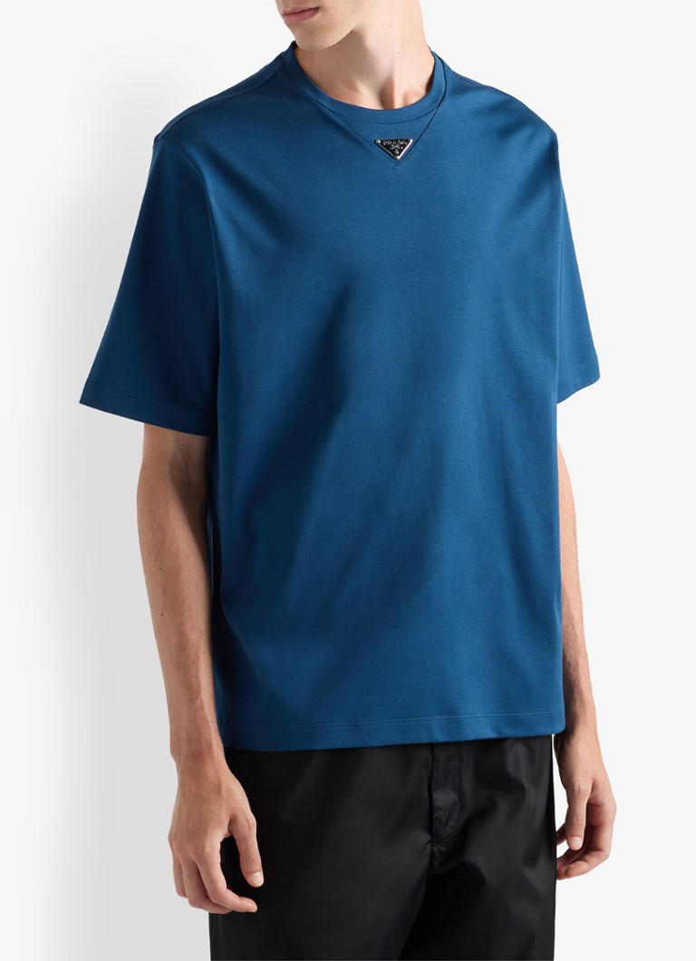 Tricou lejer cu logo-ul Prada