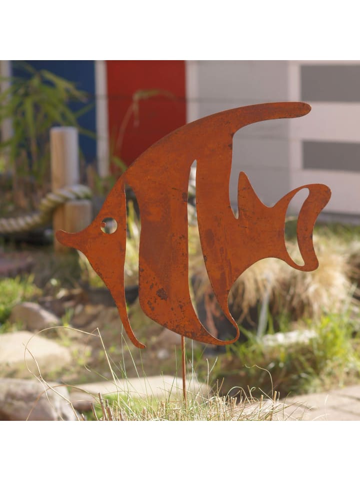 UNUS 3er Set Gartenstecker Rost Fische in Braun günstig kaufen onesize