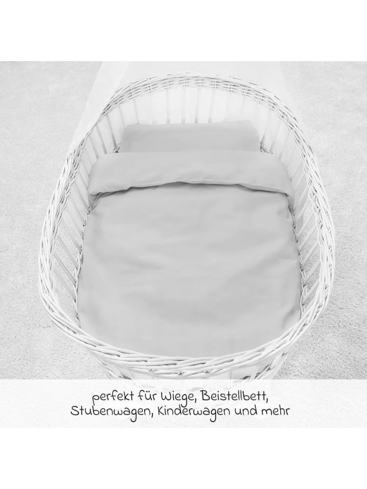 Makian Bettwäsche 80 x 80 cm - Uni - Grau in grau günstig kaufen onesize