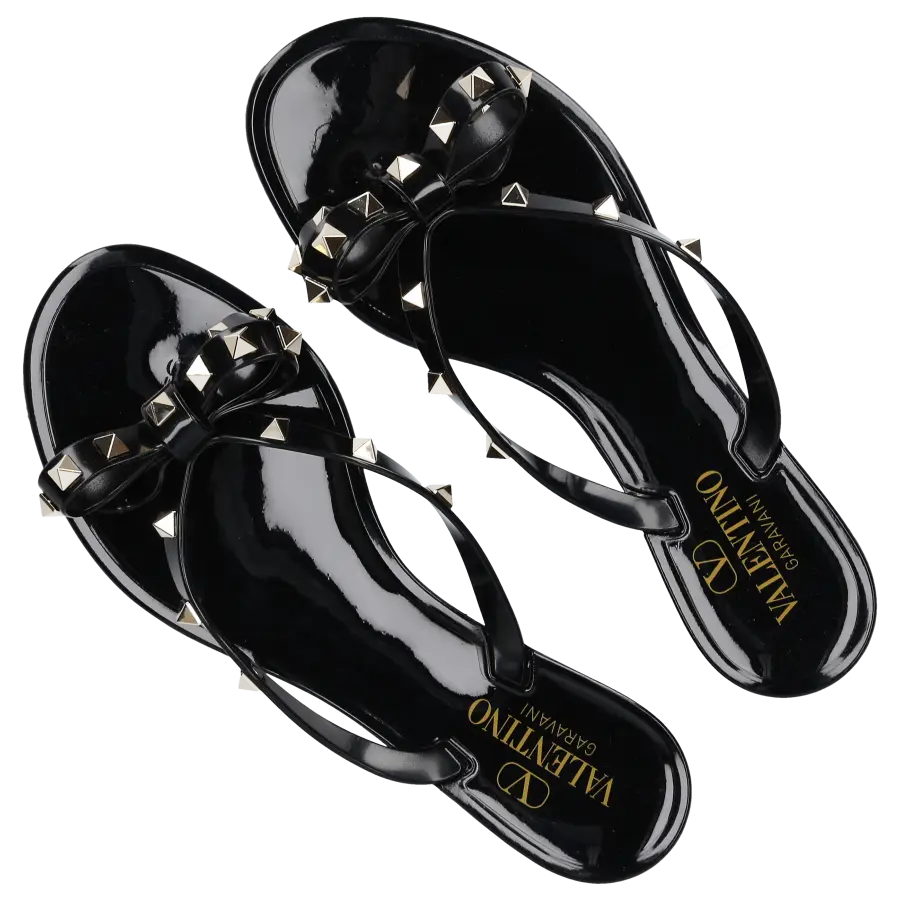 Valentino Garavani - Zehentrenner FLIPFLOPS ROCKSTUD PVC - schwarz