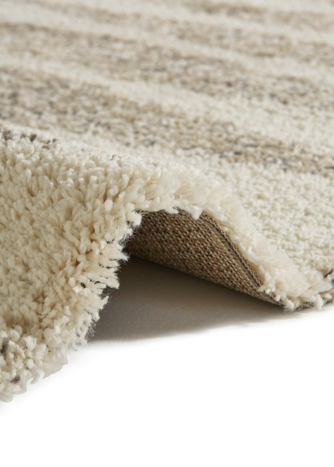 Hochflor Teppich mit geometrischer Musterung