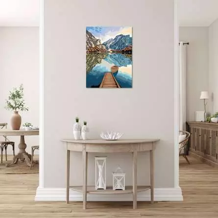 CreArt Leinwand Seeblick - Malen nach Zahlen für Erwachsene