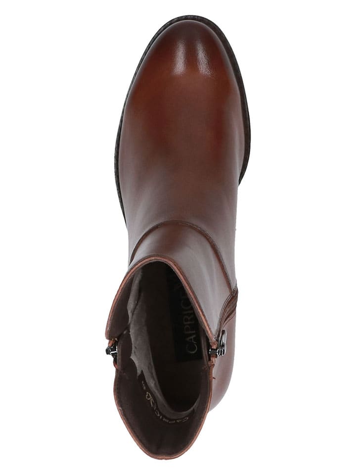 Caprice Leder-Stiefeletten in Braun günstig kaufen