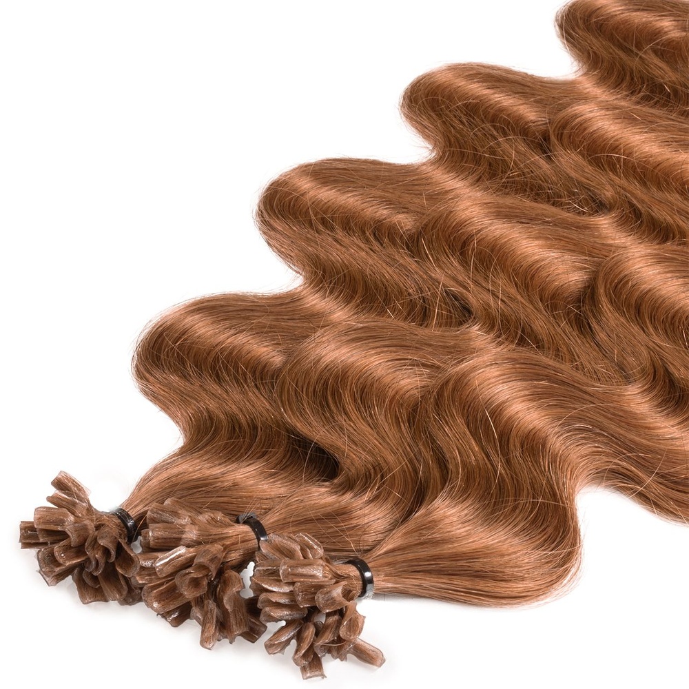 hair2heart Extensions à chaud Bonding Premium cheveux naturels #8 Marron clair 0.5g extensions