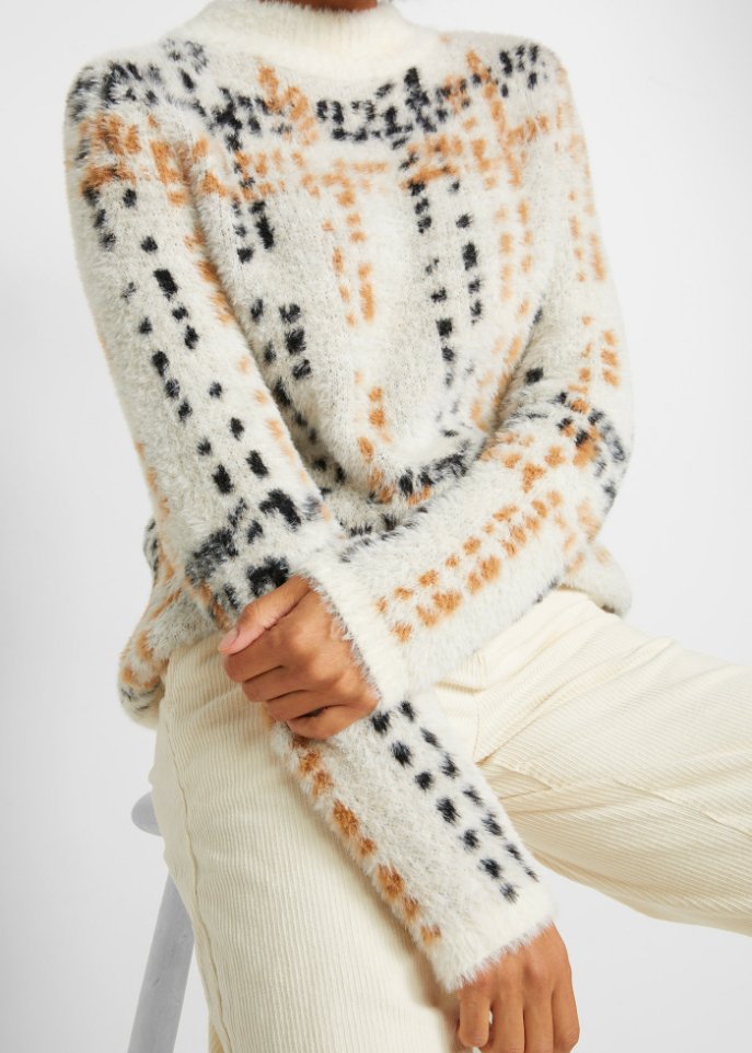 Pullover mit Stehkragen