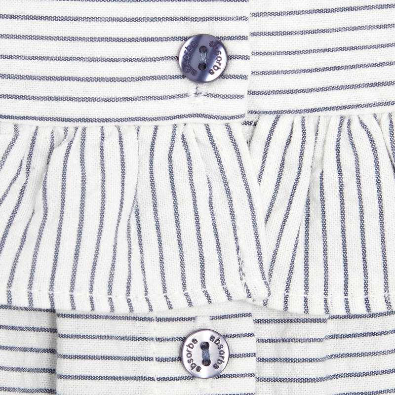 Robe à rayures et bloomer bébé fille bleue Absorba