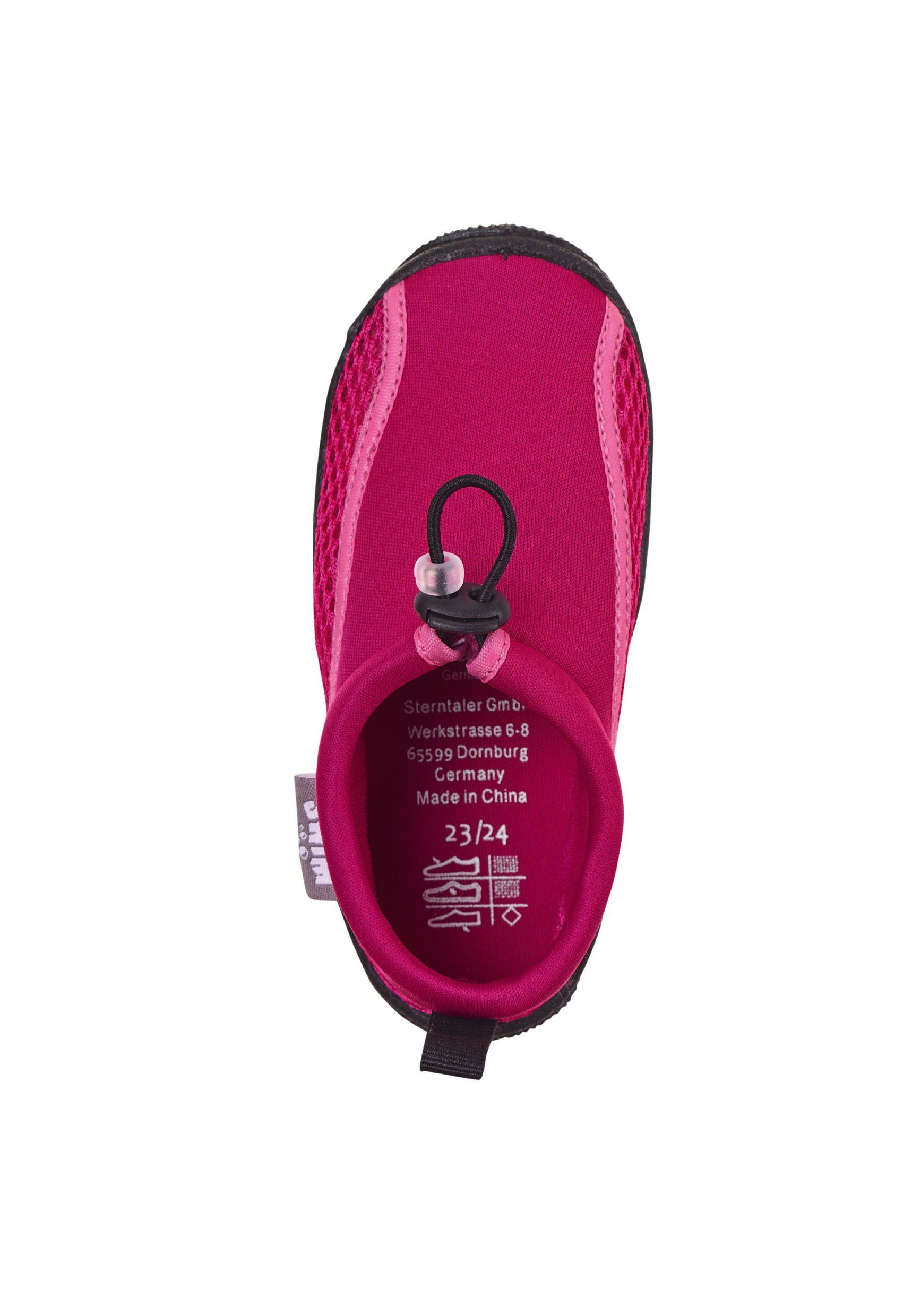 Sterntaler® Badeanzug Aquaschuh uni Badeschuh Kinder - Badeschuh Baby, Aquaschuhe Kinder mit rutschfester Sohle unifarben - Badeschuh Mädchen, Badeschuhe Kinder aus Neopren und Mesh Marine und Magenta - Badeschuh Junge - Anti-Rutsch-Sohle - aus Mesh