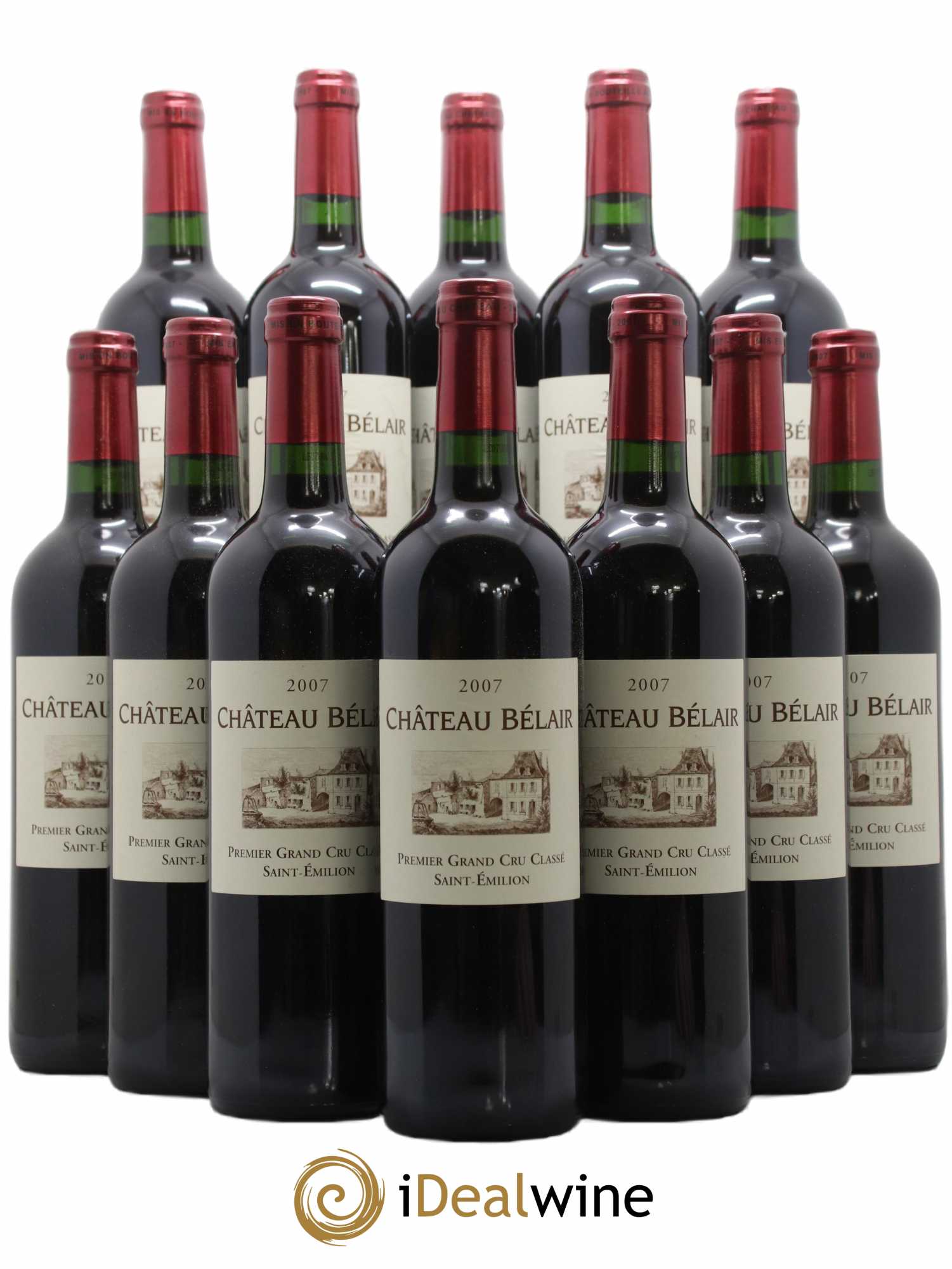 Château Belair (Belair-Monange) 1er Grand Cru Classé B  2007 - Lot de 12 Bouteilles