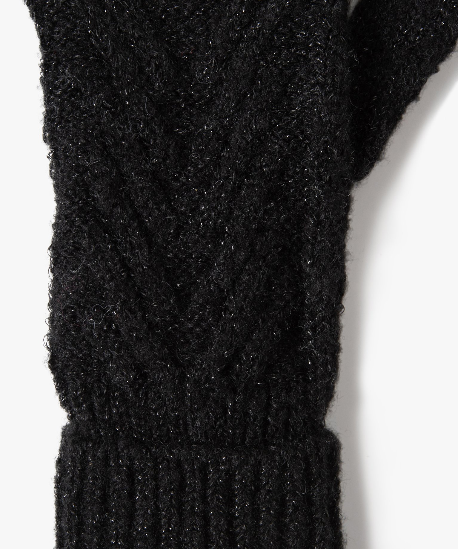 Gants en maille pailletée femme noir | GEMO