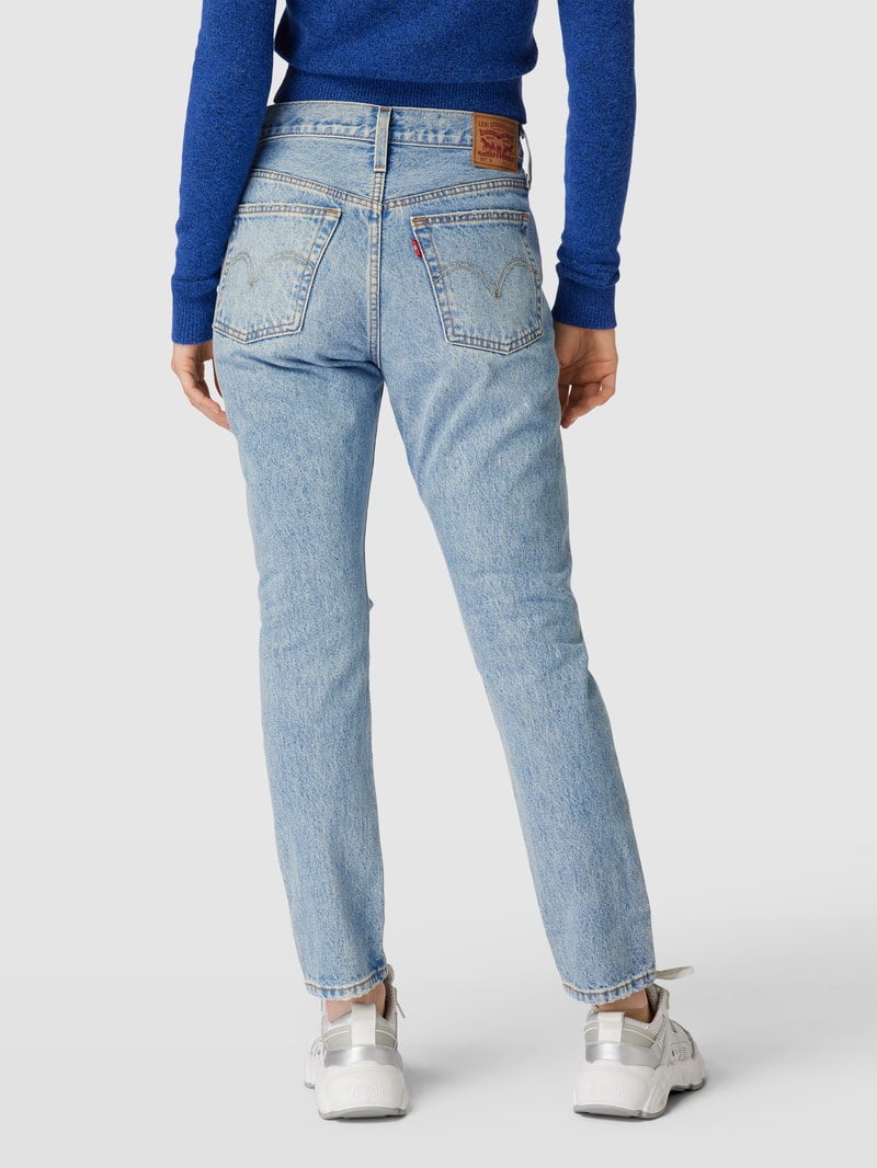 Skinny Fit Jeans im Used-Look in hellblau