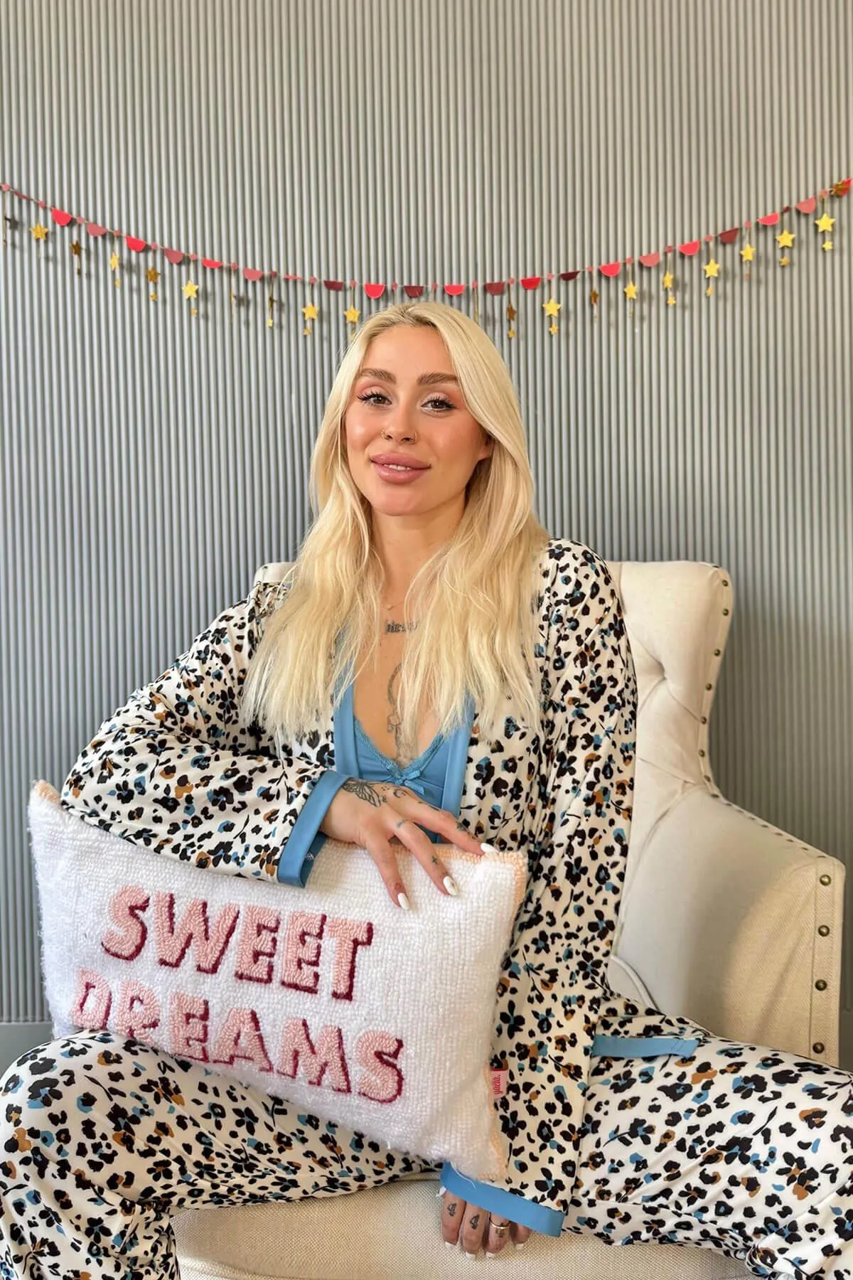 Pijamaevi  Pyjama set - Blau - Print