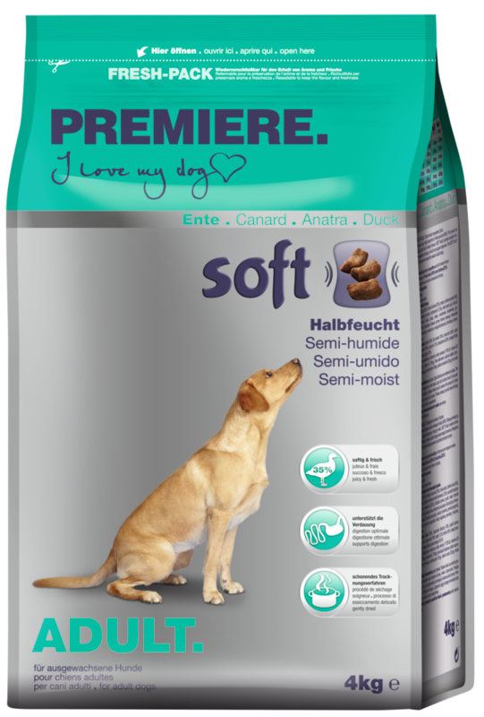 PREMIERE Hundetrockenfutter PREMIERE Soft Ente 4 kg