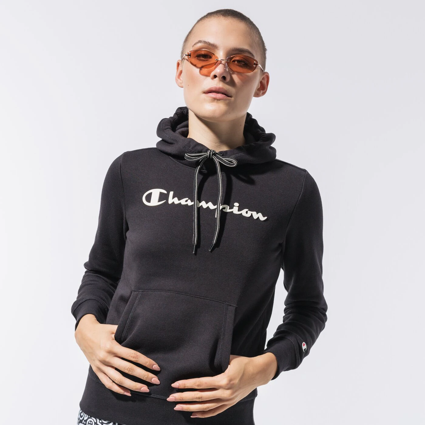CHAMPION HOODIE HOODED SWEATSHIRT Schwarz