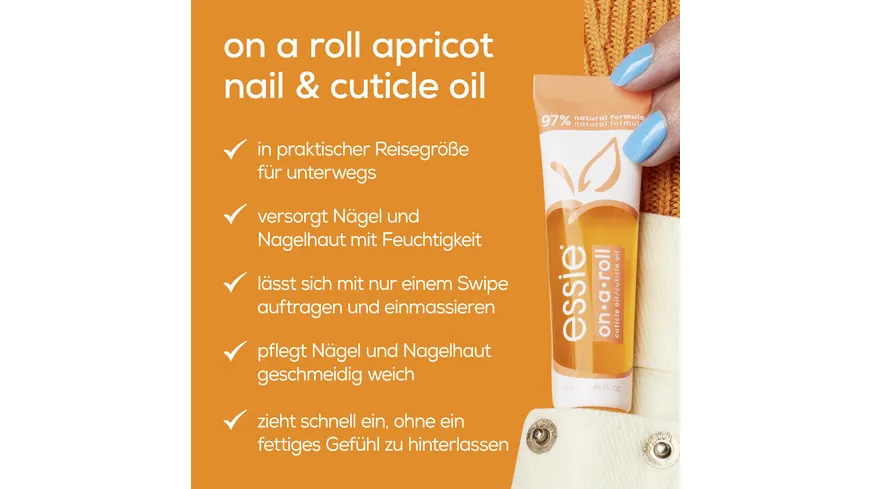 ESSIE Nagelpflege Apricot Oil Roll-On 13.5 ml Apricot on a roll