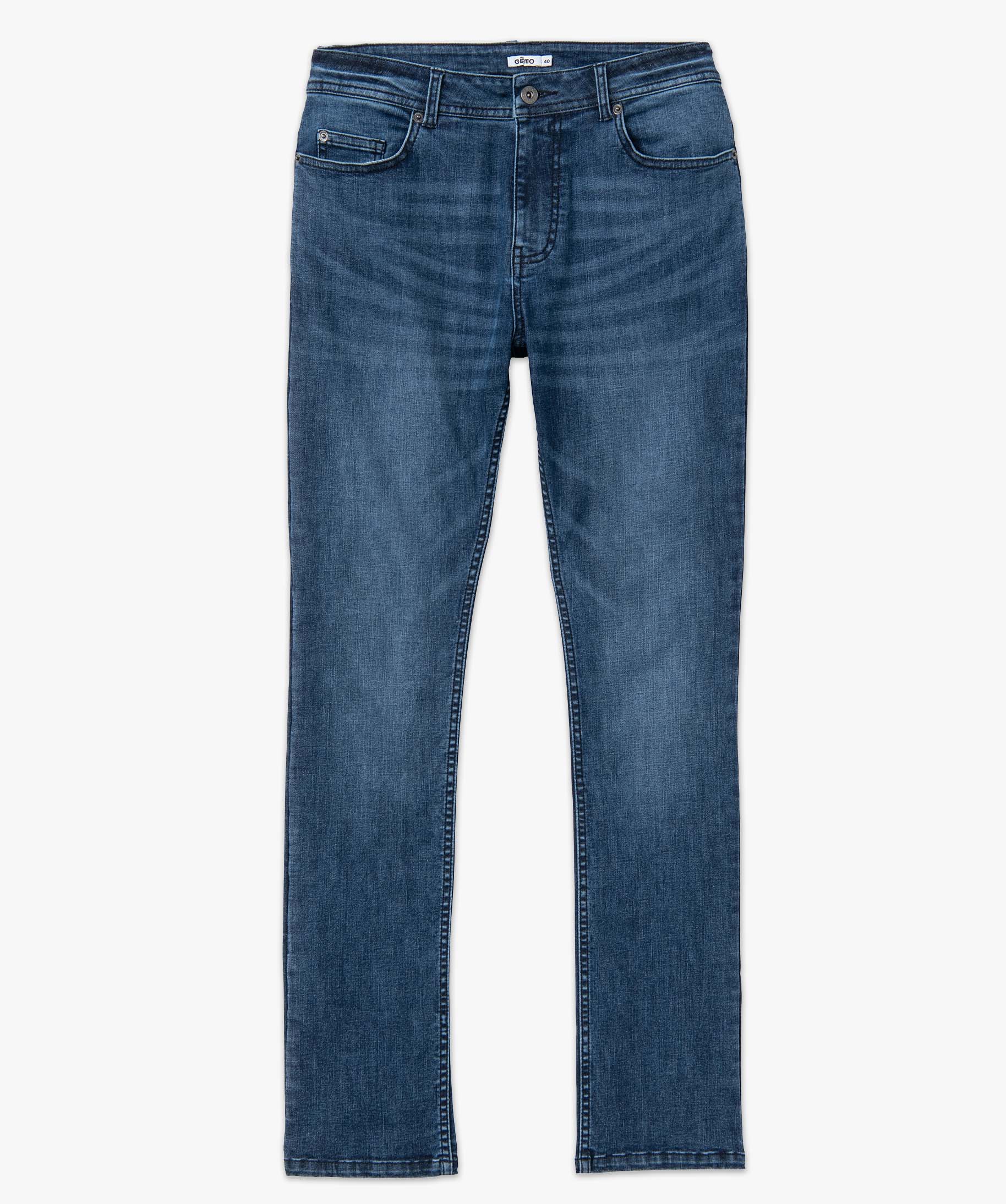 Jean homme coupe Straight légèrement délavé stone | GEMO