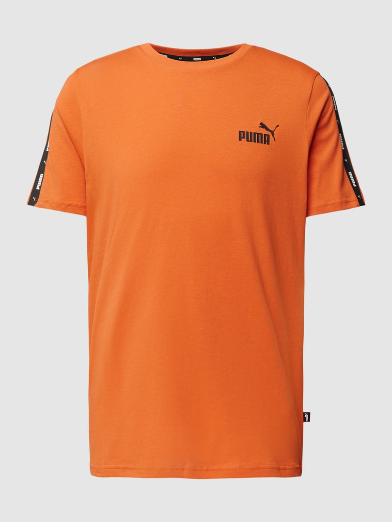 T-Shirt mit Galonstreifen in rostrot