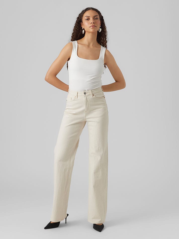 Vero Moda Jeans - Regular Fit - in Creme günstig kaufen