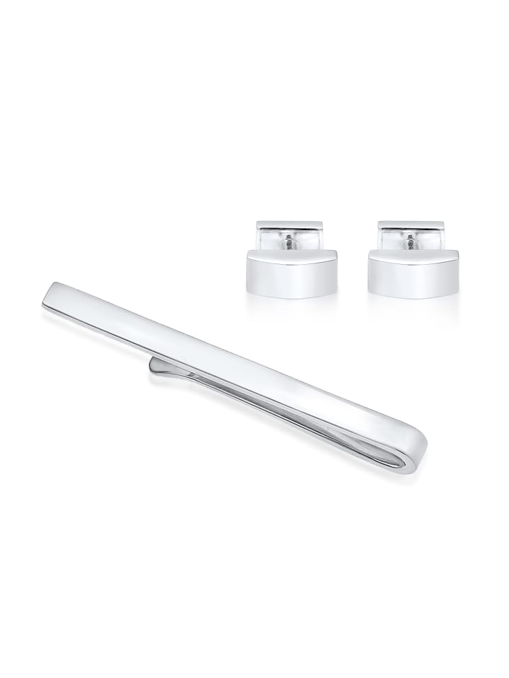 KUZZOI Schmuckset 925 Sterling Silber Geo in Silber günstig kaufen onesize