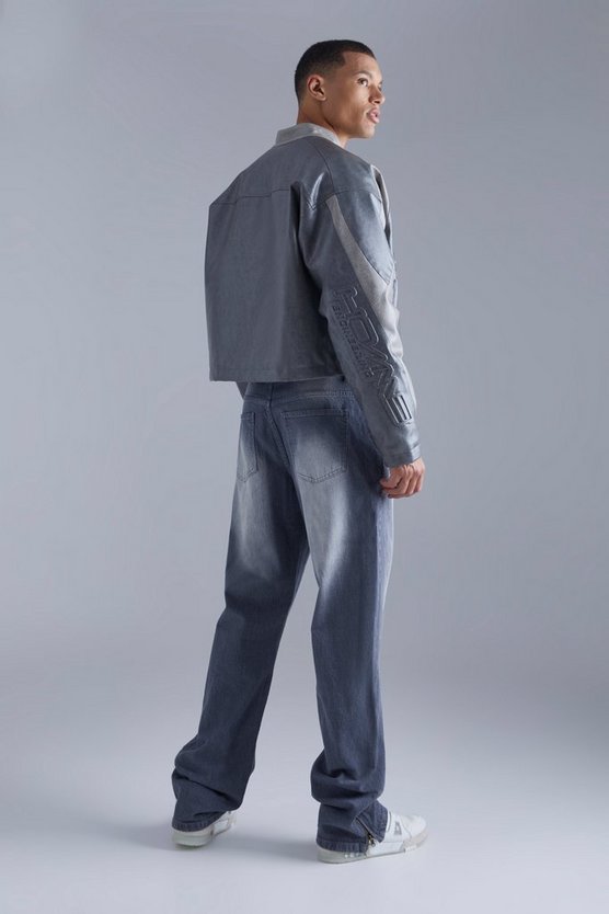 Tall lockere Jeans mit Reißverschluss-Saum