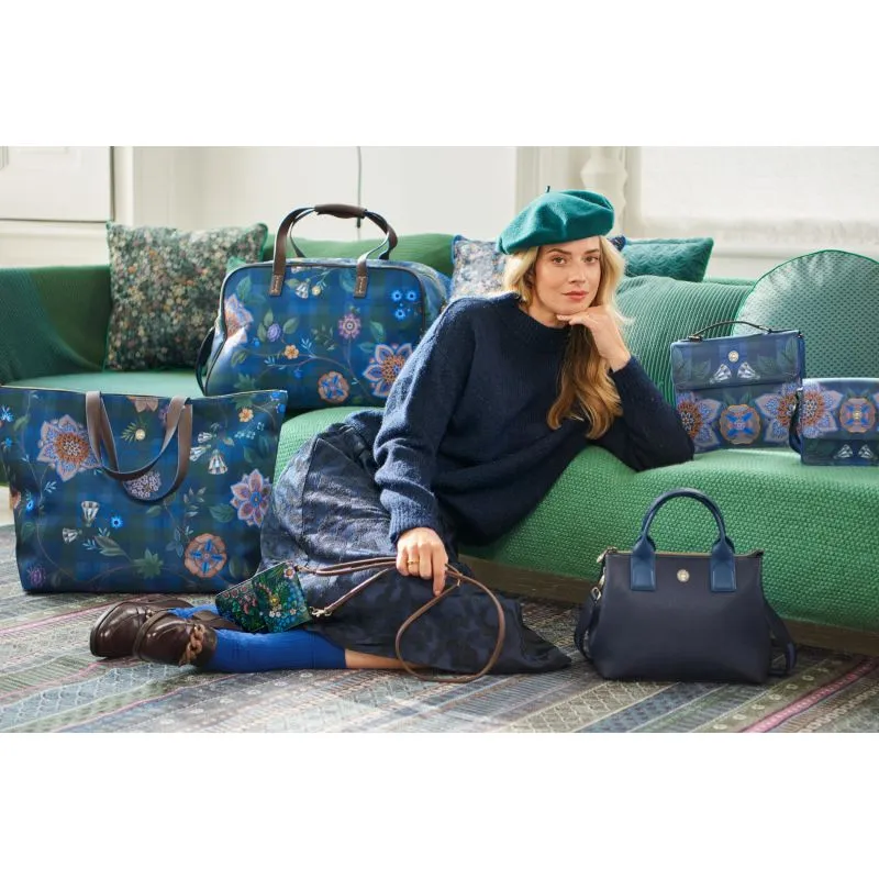 Pip Studio Tovy Weekend Bag Medium Flores Felices - Dark Blue